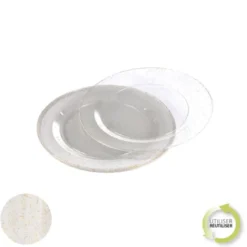 SET 6 ASSIETTES PAILLETTE OR D.18CM
