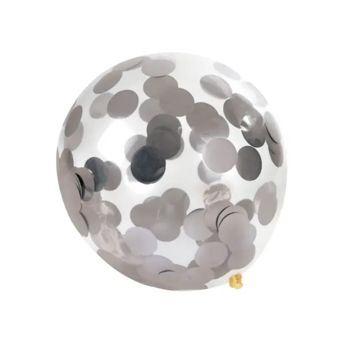 SET 6 BALLONS CONFETTIS ARGENT D.30CM