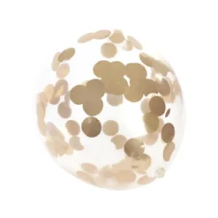 SET 6 BALLONS CONFETTIS OR D.30CM