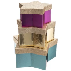 SET 3 BOITES ETOILE ARTY NOEL