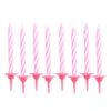 SET 24 BOUGIES ANNIVERSAIRE H.5.5CM ROSE