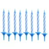 SET 24 BOUGIES ANNIVERSAIRE H.5.5CM BLEU