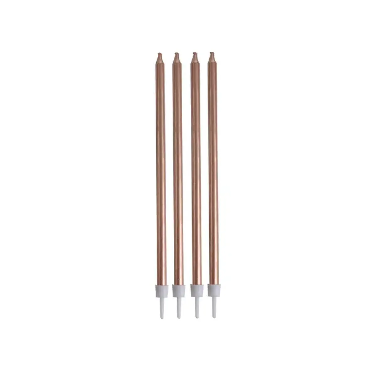 SET 16 BOUGIES ANNIVERSAIRE LONGUES H.14.5CM ROSE GOLD