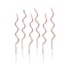 SET 12 BOUGIES SPIRALES AVEC SUPPORT H.12.5CM ROSE GOLD