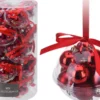 SET BOULE NOEL 12X3CM ROUGE