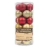 SET 24 BOULES NOEL PLASTIQUE D.6CM