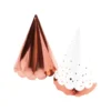SET 6 CHAPEAUX ANNIVERSAIRE CARTON H.16CM ROSE GOLD