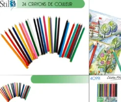 SET 24 CRAYONS DE COULEUR