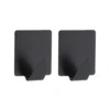 SET 2 CROCHETS ACIER INOXYDABLE 3M CARRE NOIR