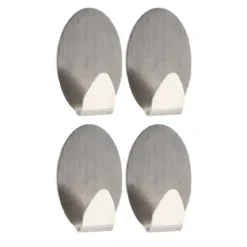SET 4 CROCHETS ACIER INOXYDABLE 3M OVAL CHROME