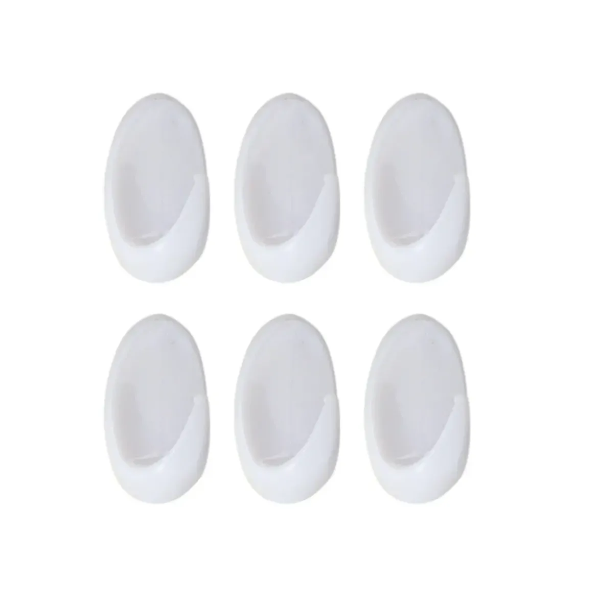 SET 6 CROCHETS 3M BLANC