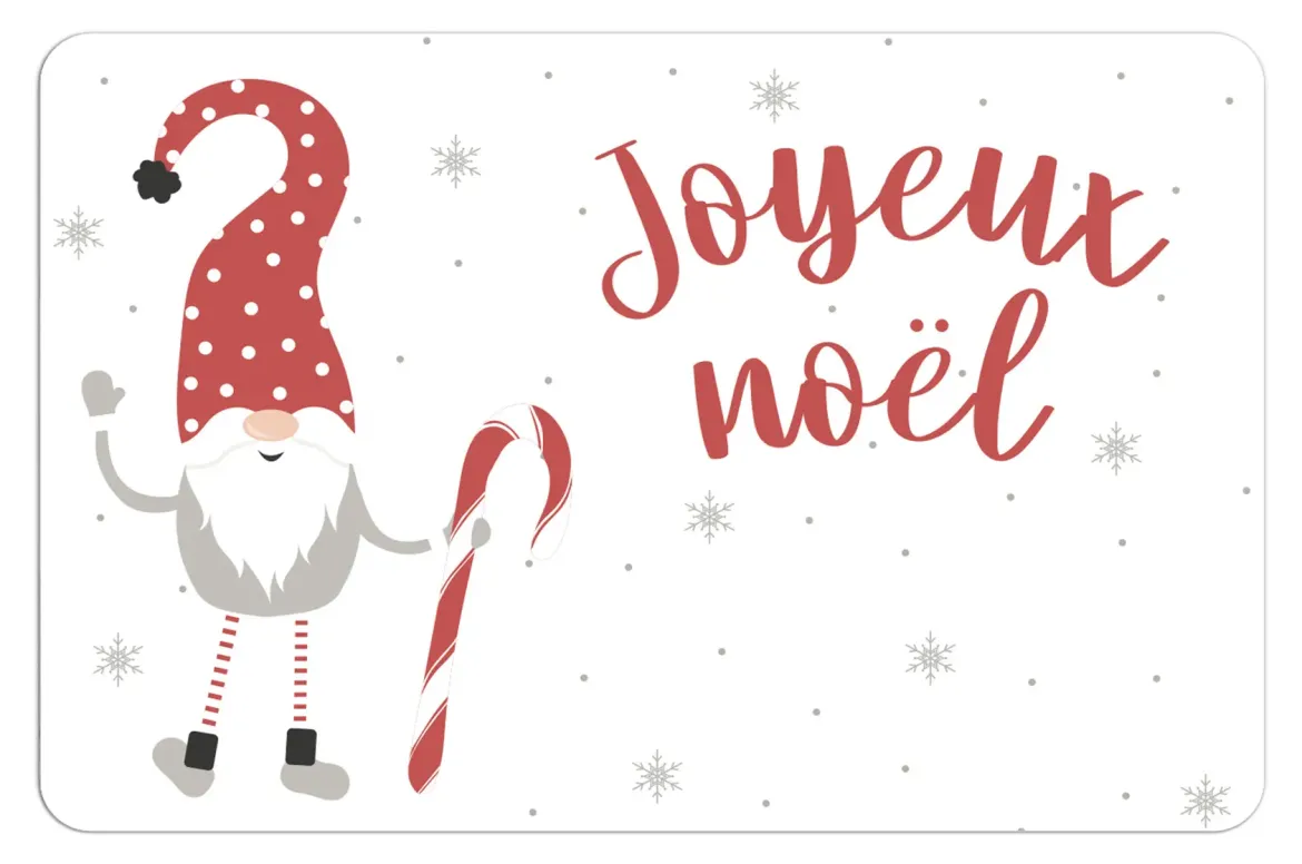 SET DE TABLE LUTIN DE NOEL JOYEUX NOEL 45X30CM