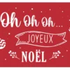SET DE TABLE OH OH OH JOYEUX NOEL 45X30CM