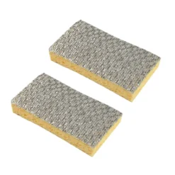SET 2 EPONGES NON RAYANTES CELLULOSE VEGETALE 11X7X2CM