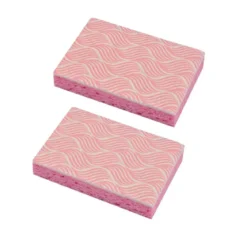 SET 2 EPONGES SALLE DE BAIN CELLULOSE VEGETALE 11X7X2CM