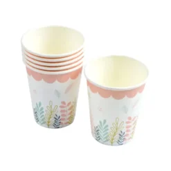 SET 6 GOBELETS CARTON 25CL PRINCESSE NATURE
