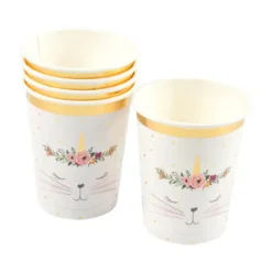 SET 6 GOBELETS PAPIER 25CL BOHO CHAT