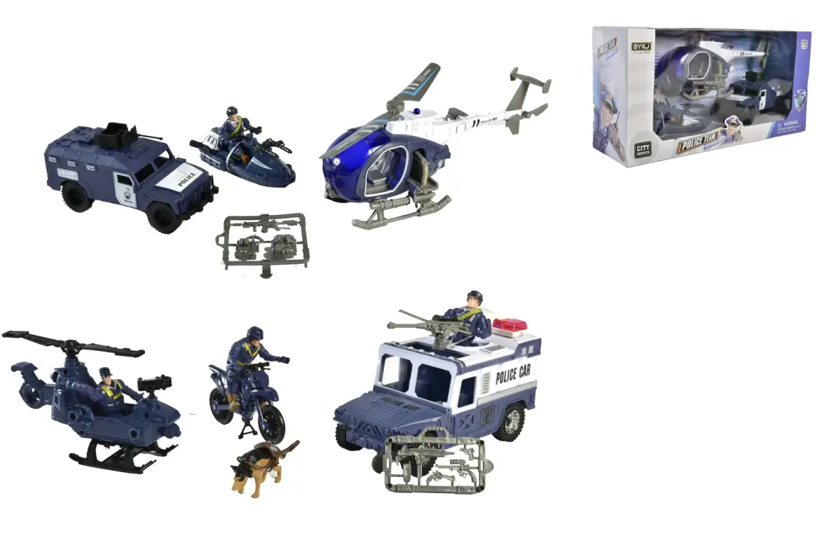 SET HELICOPTERE ET VEHICULE DE POLICE