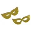 SET 6 MASQUES LOUPS METALLISEES OR CARTON CONFETTIS OR