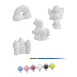 SET 4 MINIATURES A PEINDRE CERAMIQUE LE MONDE DES LICORNES