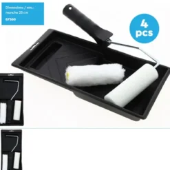 SET MINI ROULEAU DE PEINTURE X4 PIECES
