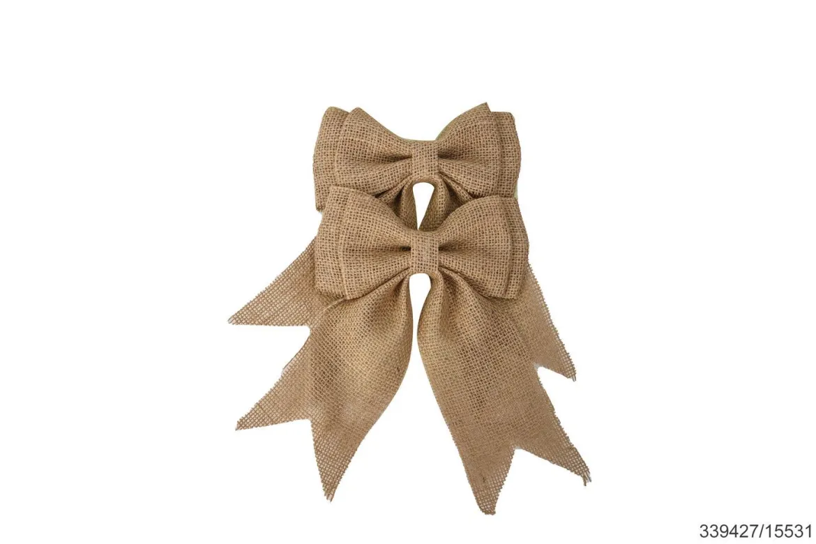 SET 2 NOEUD JUTE 23X15CM