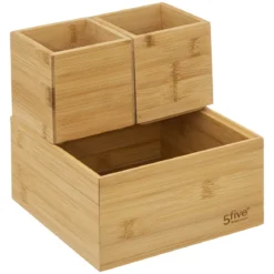 SET 4 ORGANISEURS BAMBOU