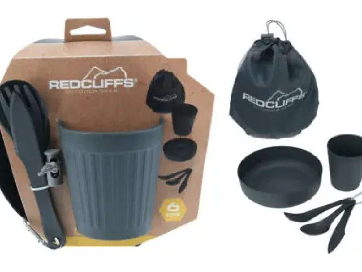SET 6 PIECES CAMPING BOL MUG COUVERTS