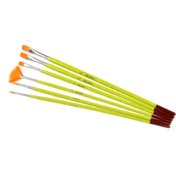 SET 6 PINCEAUX EVENTAIL PLATS ET RONDS
