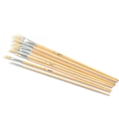 SET 8 PINCEAUX INITIATION FIBRE NATURELLE