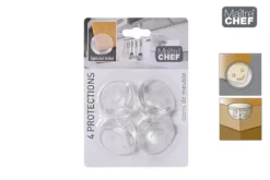SET 4 PROTECTIONS COINS ROND PLASTIQUE
