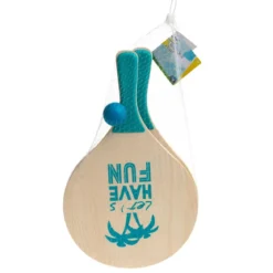 SET 2 RAQUETTES PLAGE BOIS AVEC BALLES