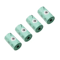 SET 4 ROULEAUX 20 SACS A DEJECTIONS 6.5X3.5CM PARFUM LAVANDE