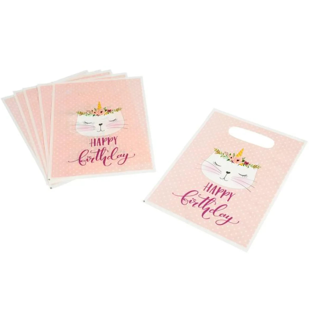 SET 6 SACS A BONBONS H.23CM BOHO CHAT