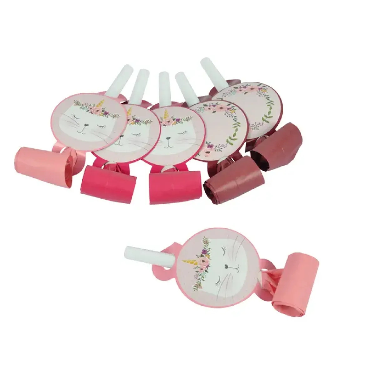 SET 6 SANS GENES PAPIER H.11.5CM BOHO CHAT