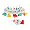 SET 6 SANS GENES PAPIER H.11.5CM HAPPY CONFETTIS