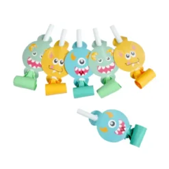 SET 6 SANS GENES PAPIER H.11.5CM MONSTRES