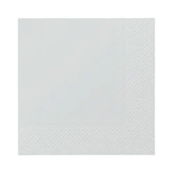 SET 20 SERVIETTES COCKTAIL 3 PLIS 25X25CM ARGENT