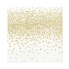 SET 20 SERVIETTES COCKTAIL 3 PLIS 25X25CM CONFETTIS OR