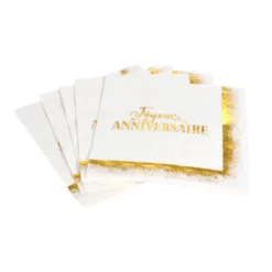 SET 20 SERVIETTES GOLD 33X33CM