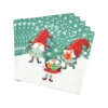 SET 20 SERVIETTES IMPRIMEES NOEL DECOR GNOMES 33X33CM