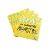 SET 20 SERVIETTES PAPIER 3 PLIS 33X33CM MONSTRES