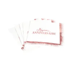 SET 20 SERVIETTES PAPIER 3 PLIS 33X33CM ROSE GOLD