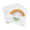 SET 20 SERVIETTES PAPIER 33X33CM RAINBOW