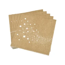SET 20 SERVIETTES 3 PLIS IMPRIMEES POUSSIERE ETOILES 33X33CM