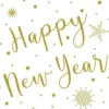 SET 20 SERVIETTES 3 PLIS 33X33CM HAPPY NEW YEAR OR