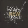 SET 20 SERVIETTES 3 PLIS 33X33CM HAPPY NEW YEAR