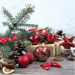 SET 20 SERVIETTES 3 PLIS 33X33CM HOLIDAY TIME