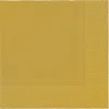 SET 20 SERVIETTES 3 PLIS 33X33CM OR
