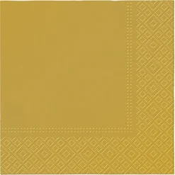 SET 20 SERVIETTES 3 PLIS 33X33CM OR